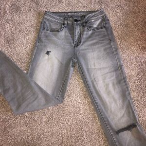 American Eagle grey ripped jeans